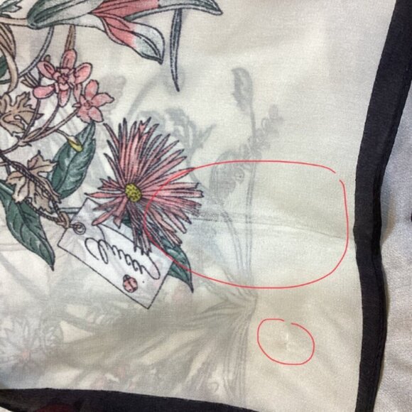 Gucci Silk Scarf "Blooming In Your Garden" Rectangular Scarf Item #143X - Picture 13 of 15